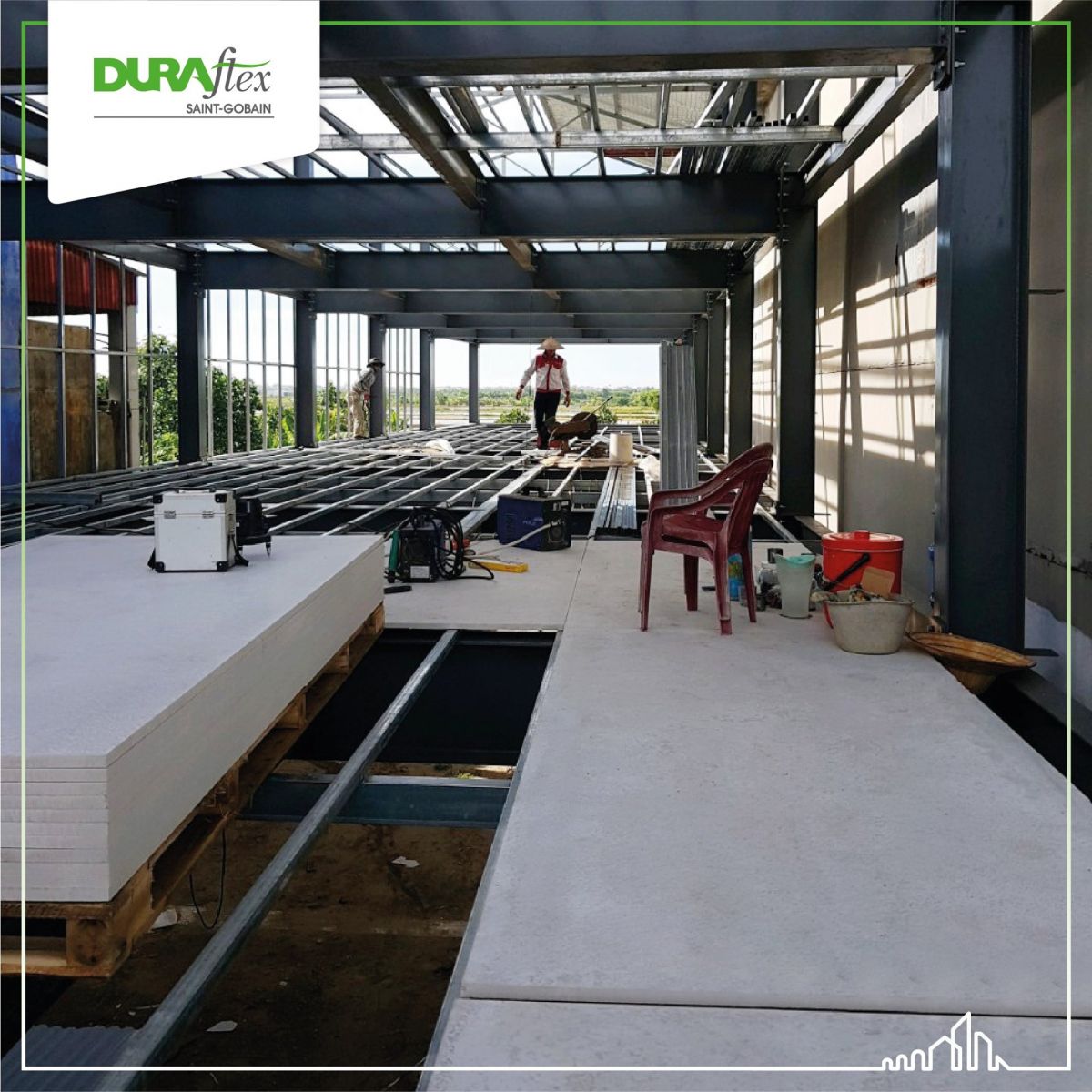 tấm xi măng cemboard làm gác, làm sàn
