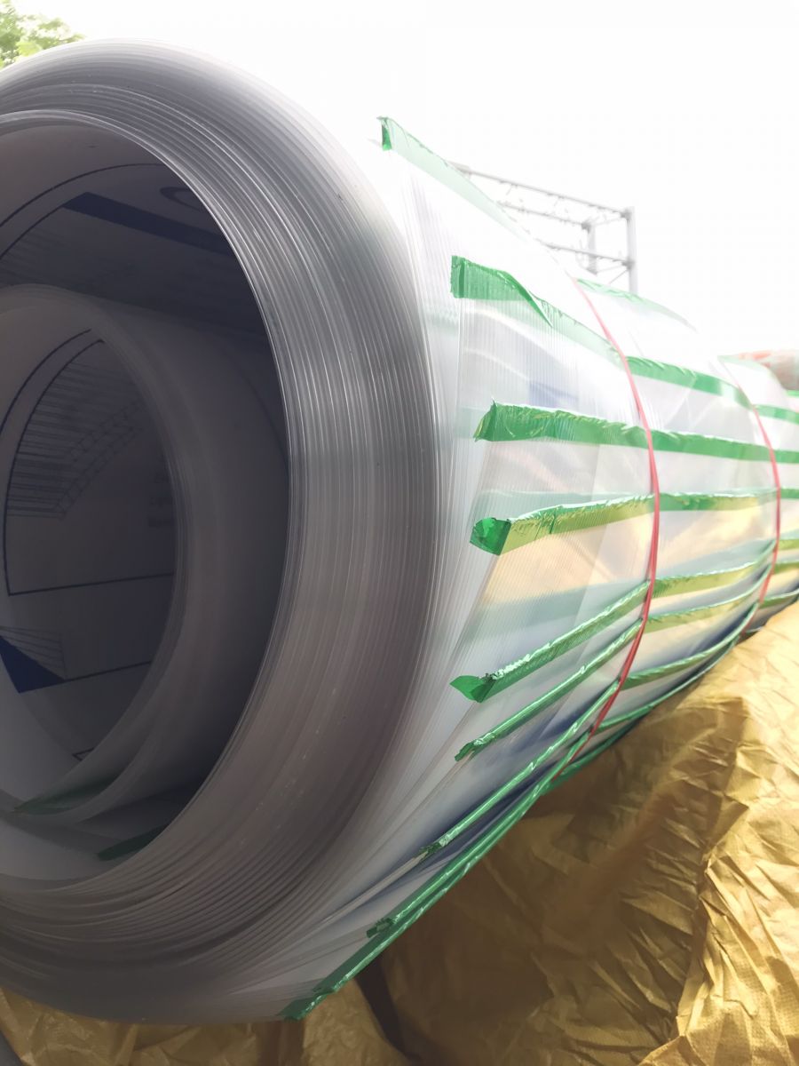Tấm lấy sáng Polycarbonate rỗng ruột, tấm nhựa lấy sáng thông minh 5mm 4mm 4.5mm 10mm 2100 x 5800